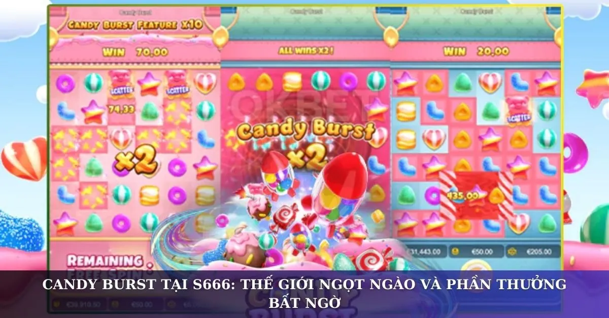 Candy Burst tại S666: Thế giới ngọt ngào và phần thưởng bất ngờ